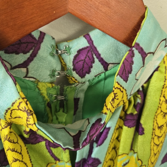 Vintage 70's Vibrant Sleeveless Maxi Dress VTG - Picture 4 of 16